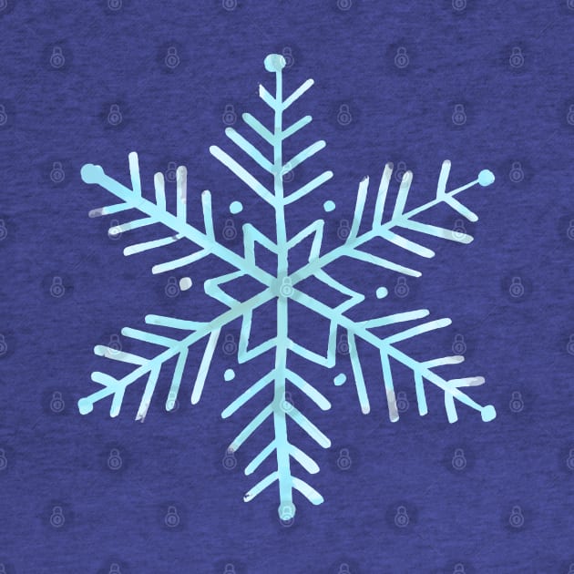 Snowflake in light blue (winter and holidays aesthetic) by F-for-Fab